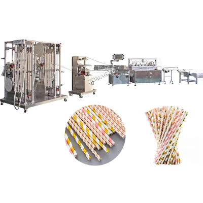Vollautomatische Maschine zur Herstellung neuer Papierstrohhalme, Trinkhalmschneidemaschine, Hochgeschwindigkeits-Papierstrohformmaschine