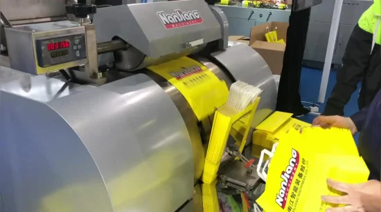 Rollengefütterte Papiertüte mit Online-Maschine mit gedrehtem und flachem Griff